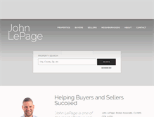 Tablet Screenshot of johnlepage.com